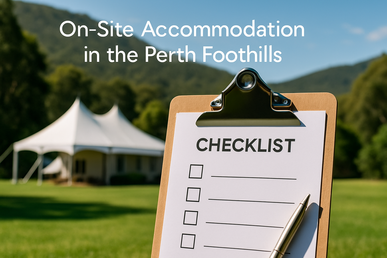 The Ultimate Checklist for On Site Accommodation in the Perth Foothills: Planning the Perfect Multi-Day Event or Wedding Stay
