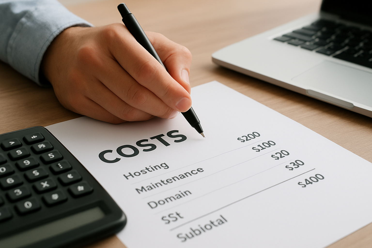 Illustration for Ongoing costs people forget to include related to fixed price web design australia