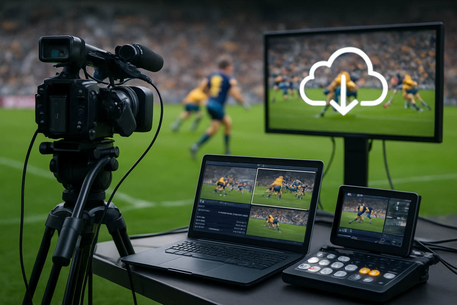 Illustration for Production Workflow and Gear: From Camera to Cloud Without Chaos related to sports match live streaming service brisbane