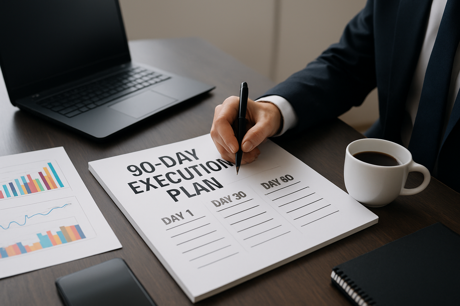 Illustration for Your 90-Day Execution Plan related to advertising agency internet marketing