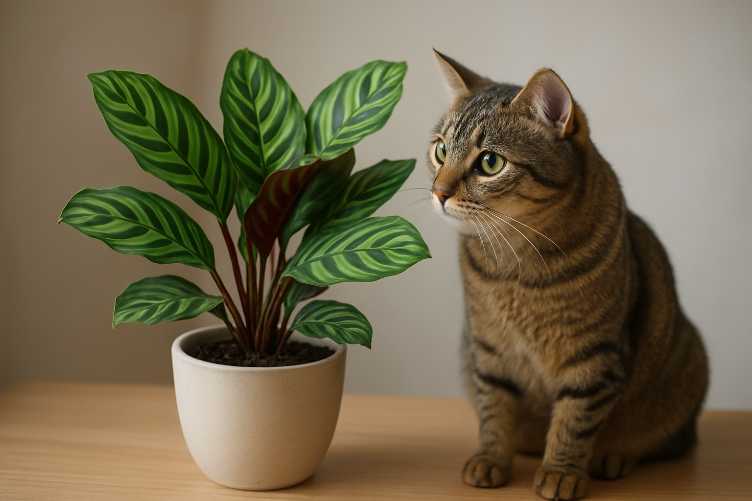 Illustration for Real-World Example: A Calathea, a Curious Cat, and a Calm Plan related to calathea plant toxic to cats