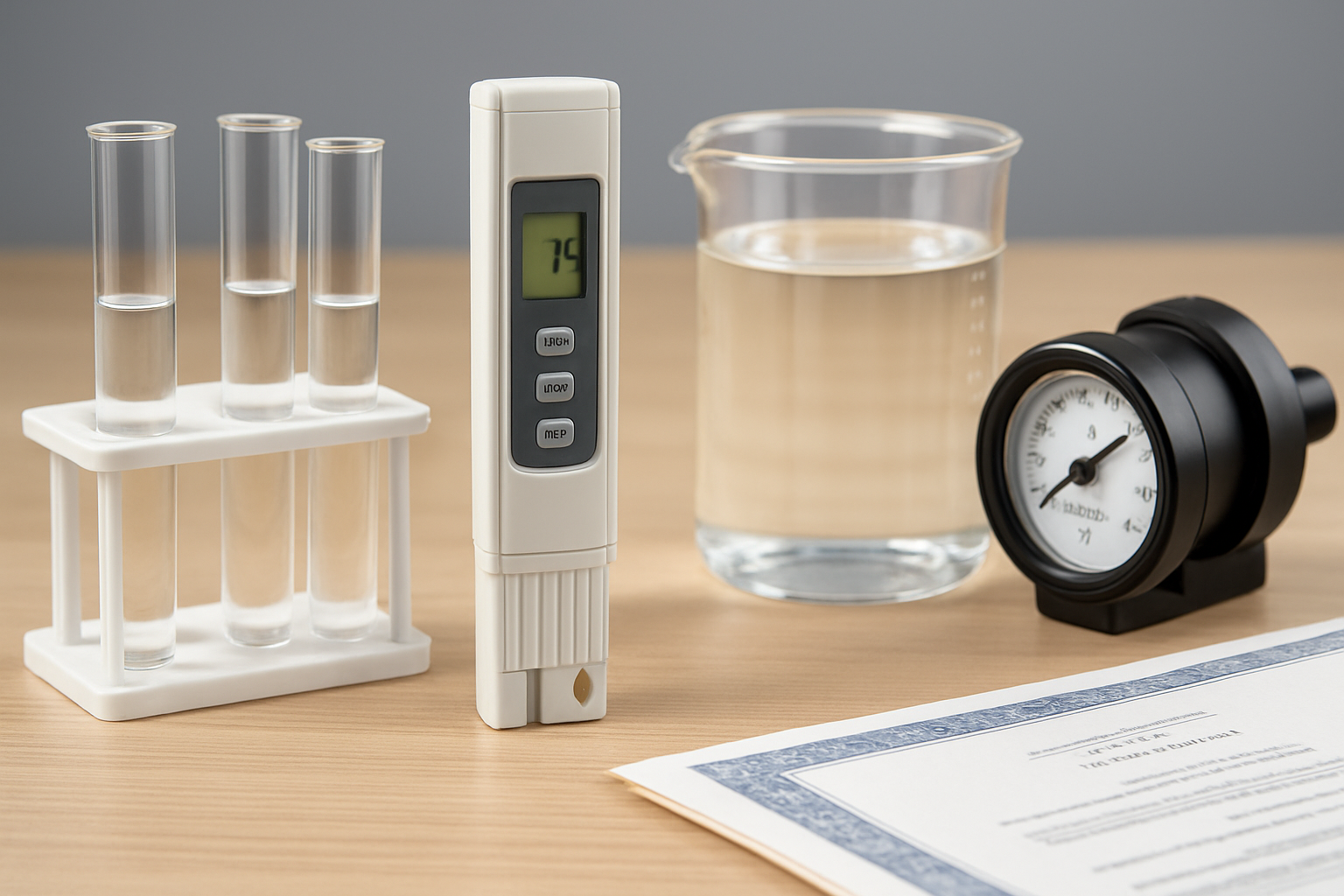 Illustration for Core Evaluation Tools: Lab Tests, TDS Meter, Flow Rate, and Certifications related to s and p 500 stock price