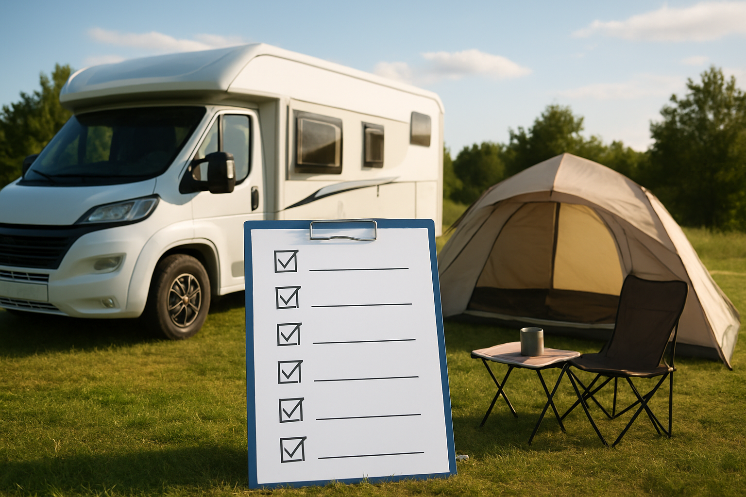 Illustration for 7-punts checklist voor camperaars related to snelle levering bedtextiel uit eigen voorraad