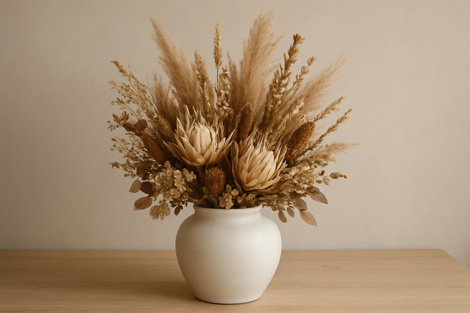 #10 Grand Entry Arrangement in Ceramic - dried flower arrangements perth guide