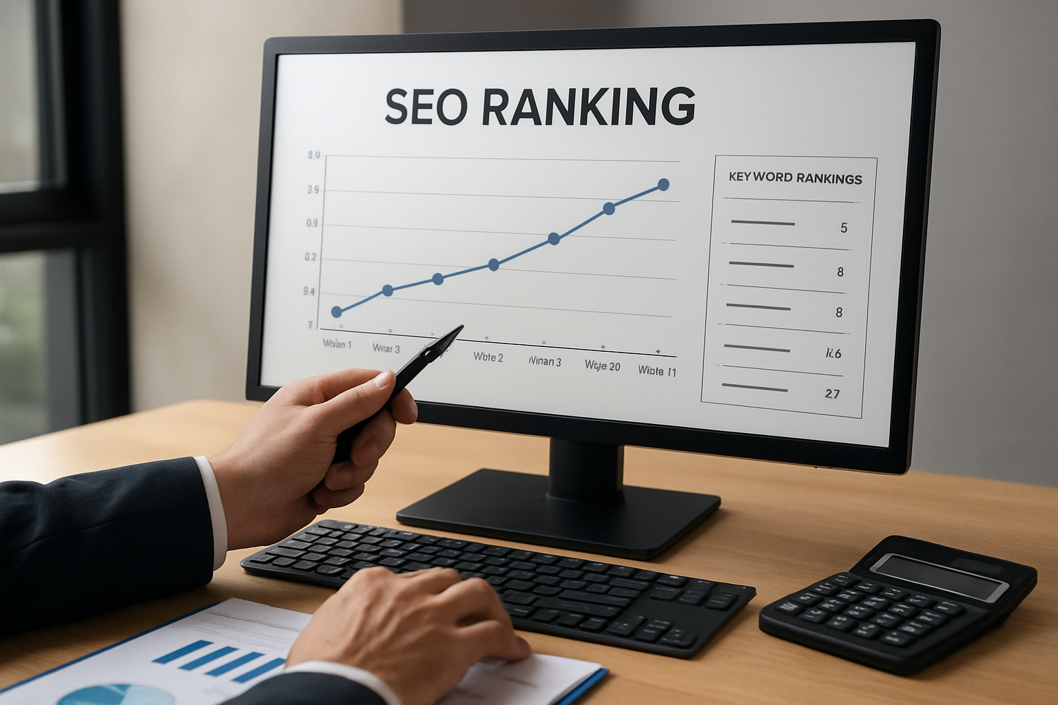 Illustration for Reporting, Benchmarks, and How Tim Nelson Agency Helps related to site keyword ranking