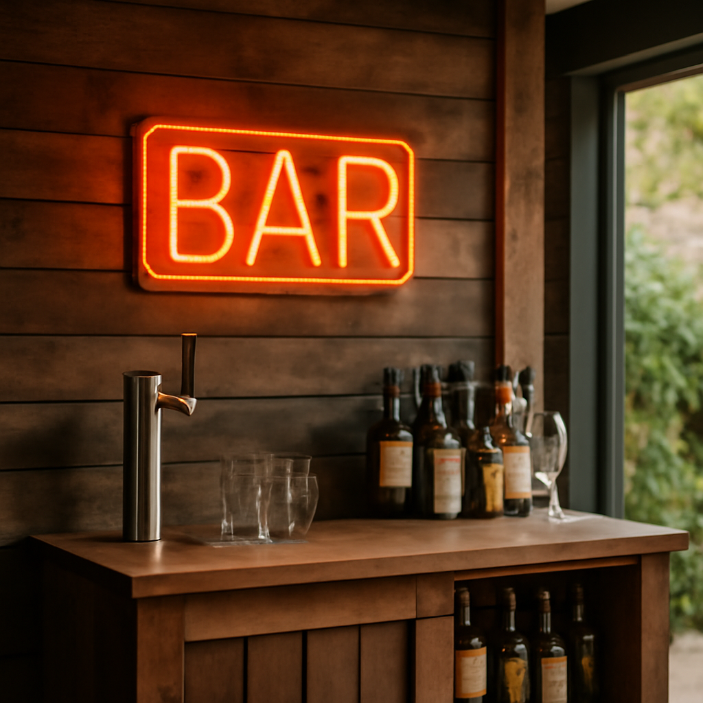 Illustration for Installation, Sizing, and Care For Indoor and Outdoor Bars related to unique bar signs for man caves and garden sheds