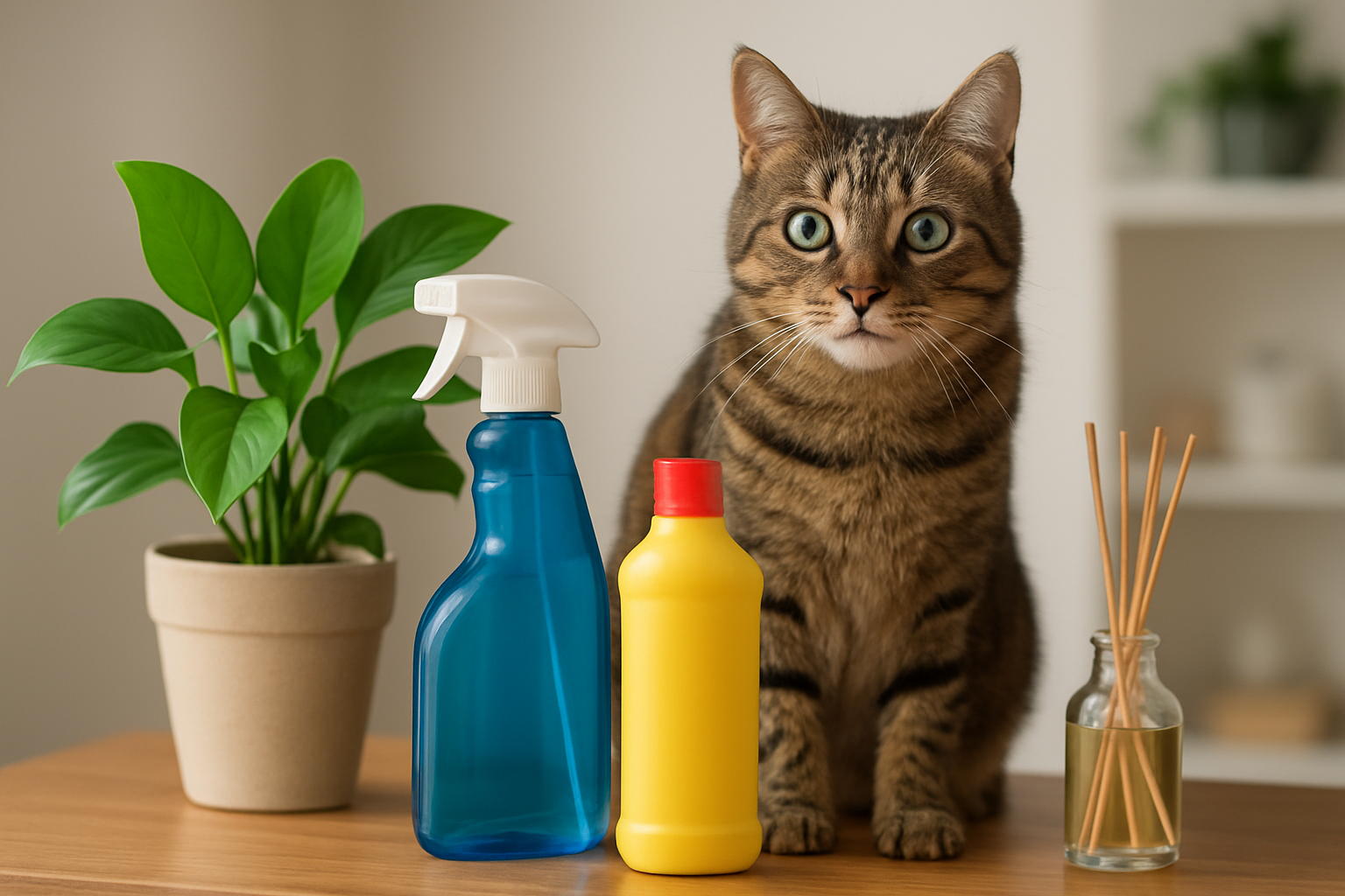 Illustration for Are common household items cat safe? Plants, cleaners, and scents related to how do i cat proof my apartment