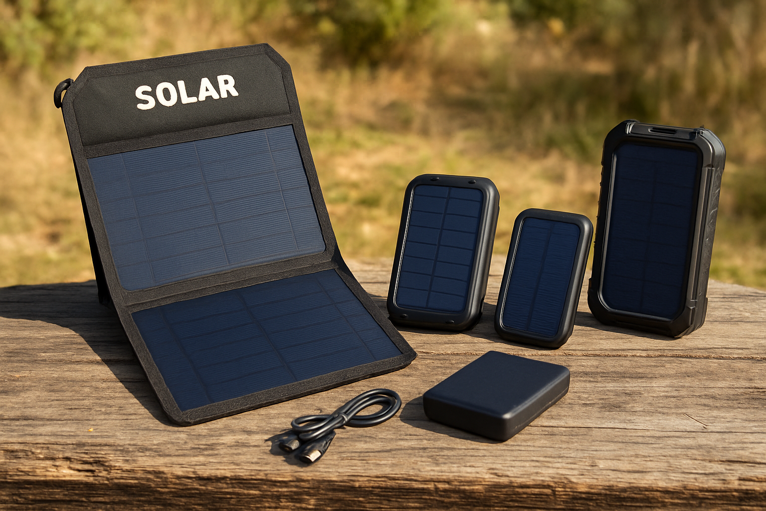 Illustration for Our Field-Test Picks: 7 Solar Powered Chargers for Camping and Off Grid Travel related to solar powered chargers for camping and off grid travel