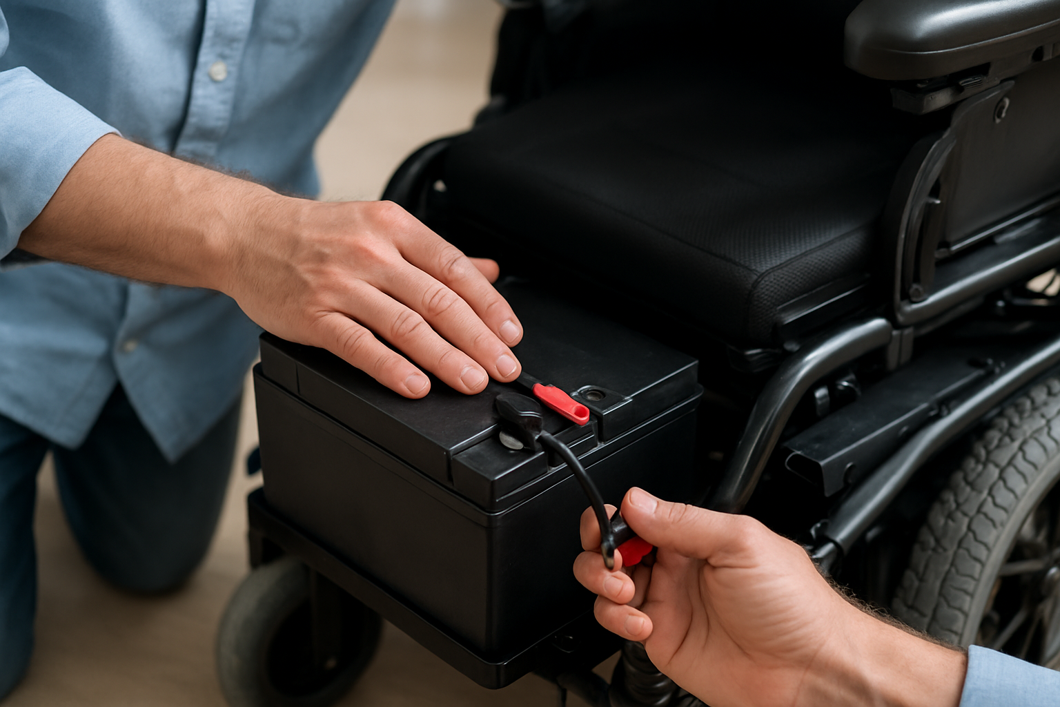 Illustration for Go Wheelchairs: Practical Support, Coverage Guidance, and the Right Chair for You related to how to maintain a power wheelchair battery