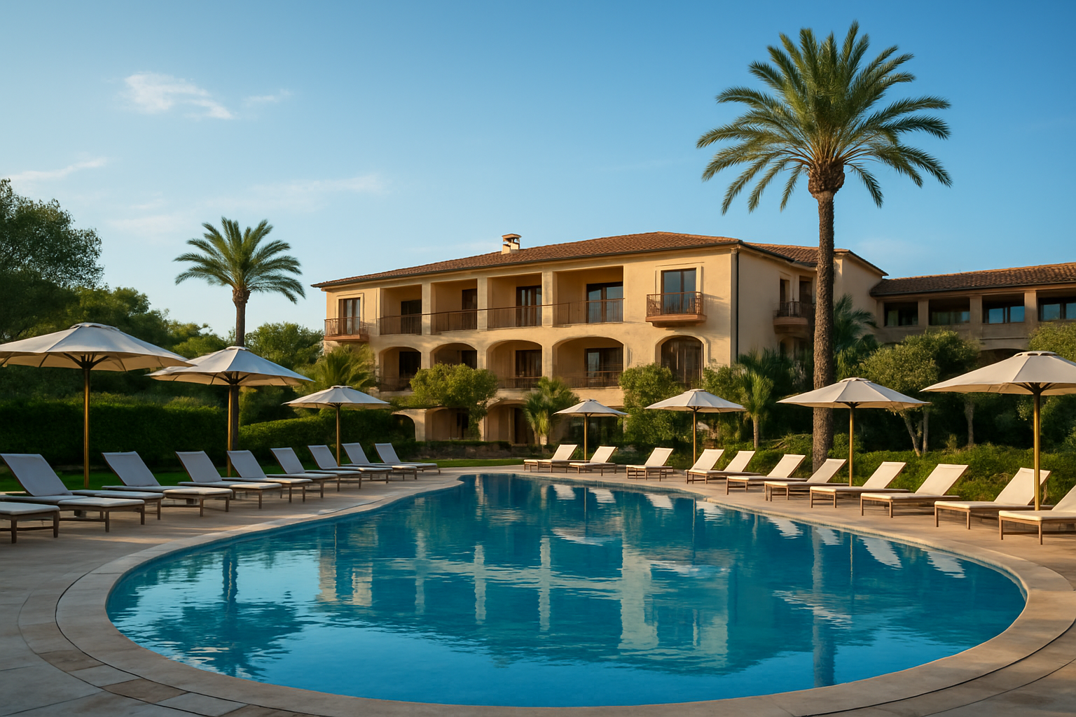 Illustration für „Wo man übernachten sollte, um das traditionelle Mallorca in aller Ruhe zu erleben“: Vila Nova Suites &amp; Spa in Verbindung mit dem portblue club pollentia resort mallorca