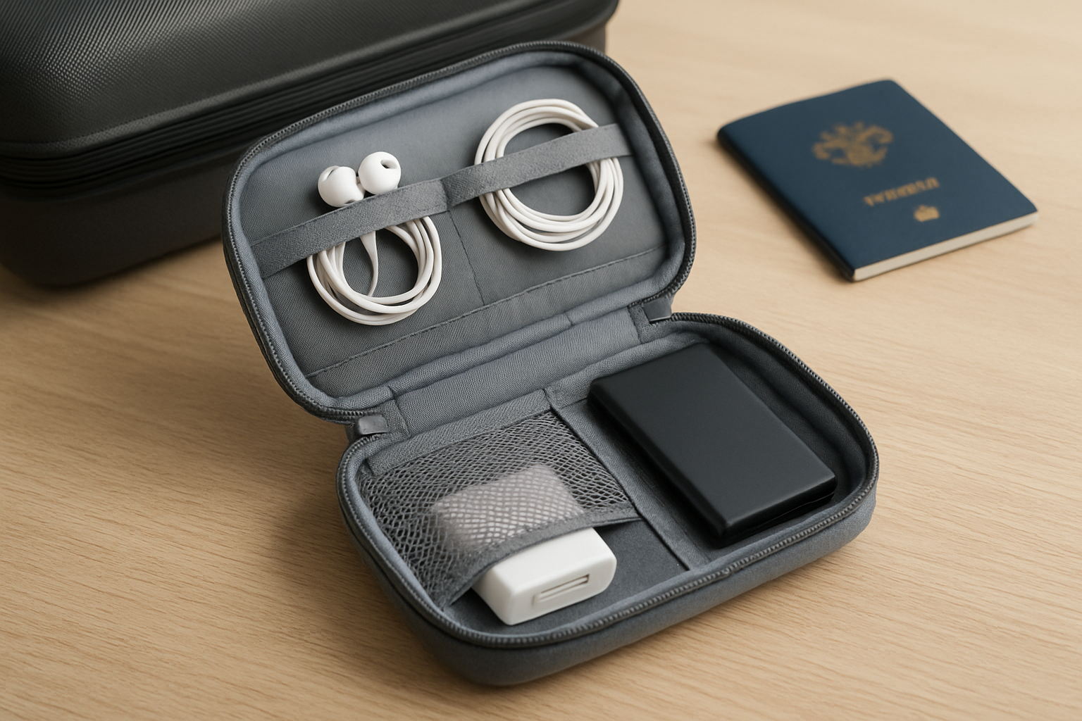 Illustration for Security, Safety, and Airline Rules: What You Can Pack and Where related to lightweight carry on tech organizer for cables