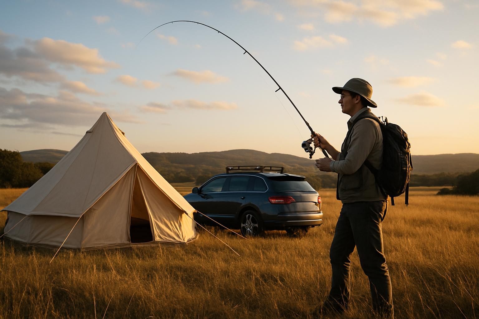 Illustration for Tailored Advice for Glamping, Car Camping, and Fishing related to blog post for 2025-11-08