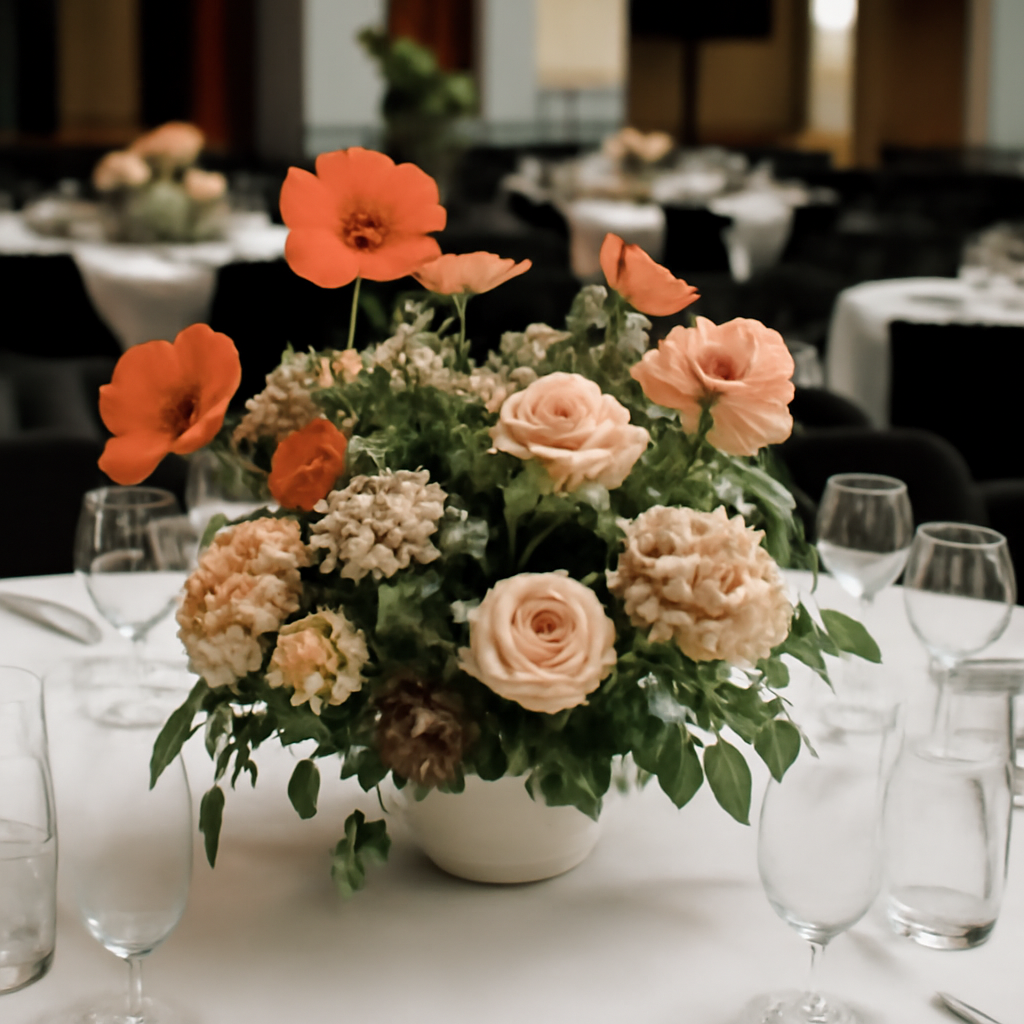 Illustration for Sustainability, Logistics, and Venue-Savvy Florals in Perth related to professional event floral design