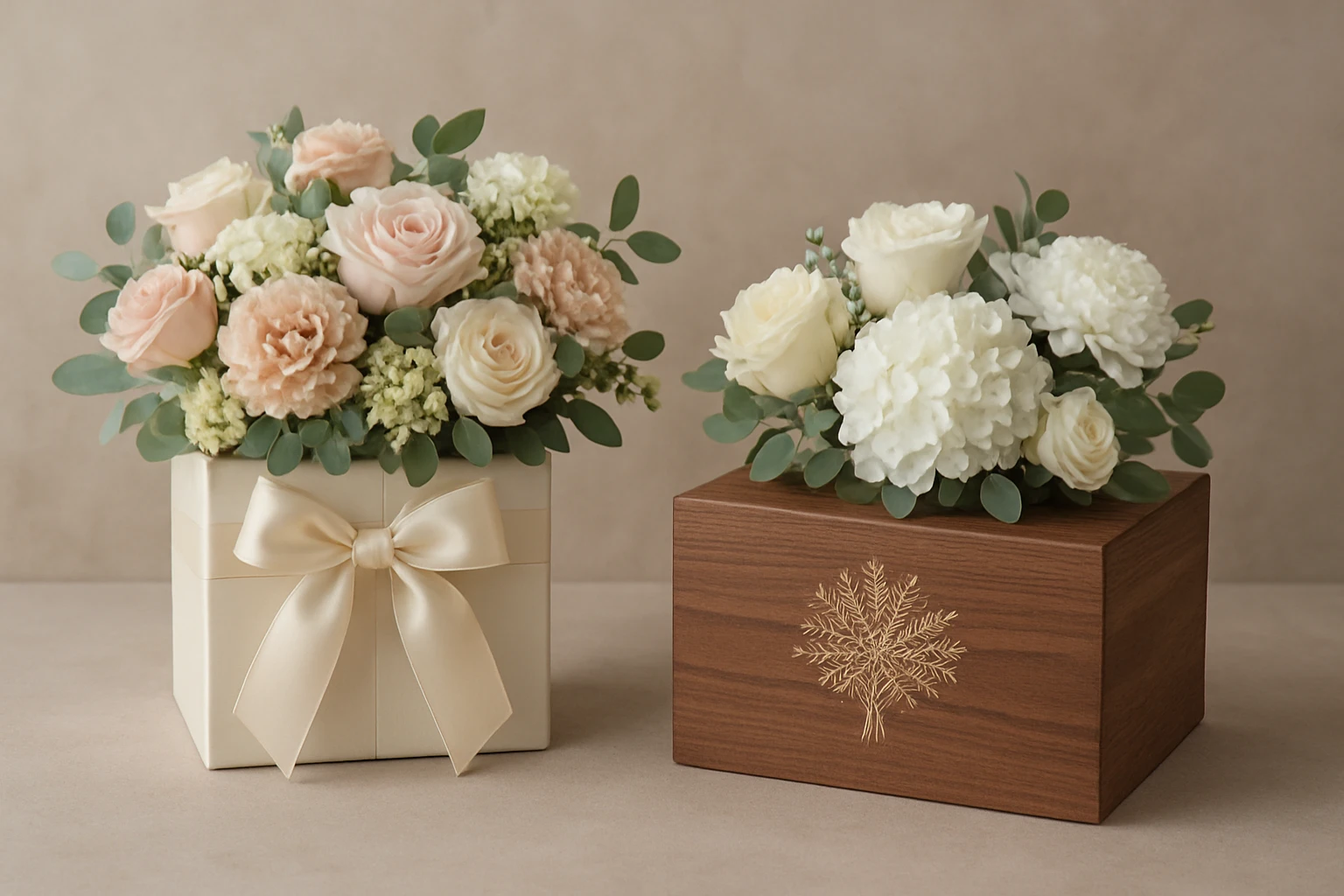 #3 and #4: Gift-Ready Centerpiece Boxes and Memorial-Style Keepsakes - flower boxes personalised guide