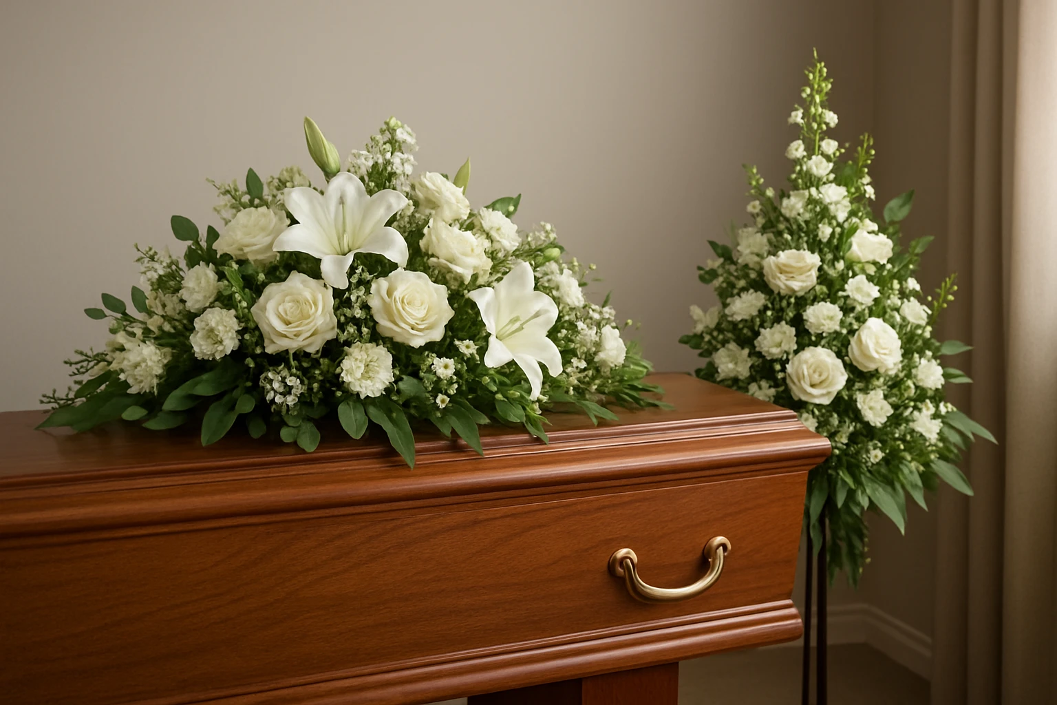 #3 Coffin tributes and directional sprays - funeral flowers perth australia guide