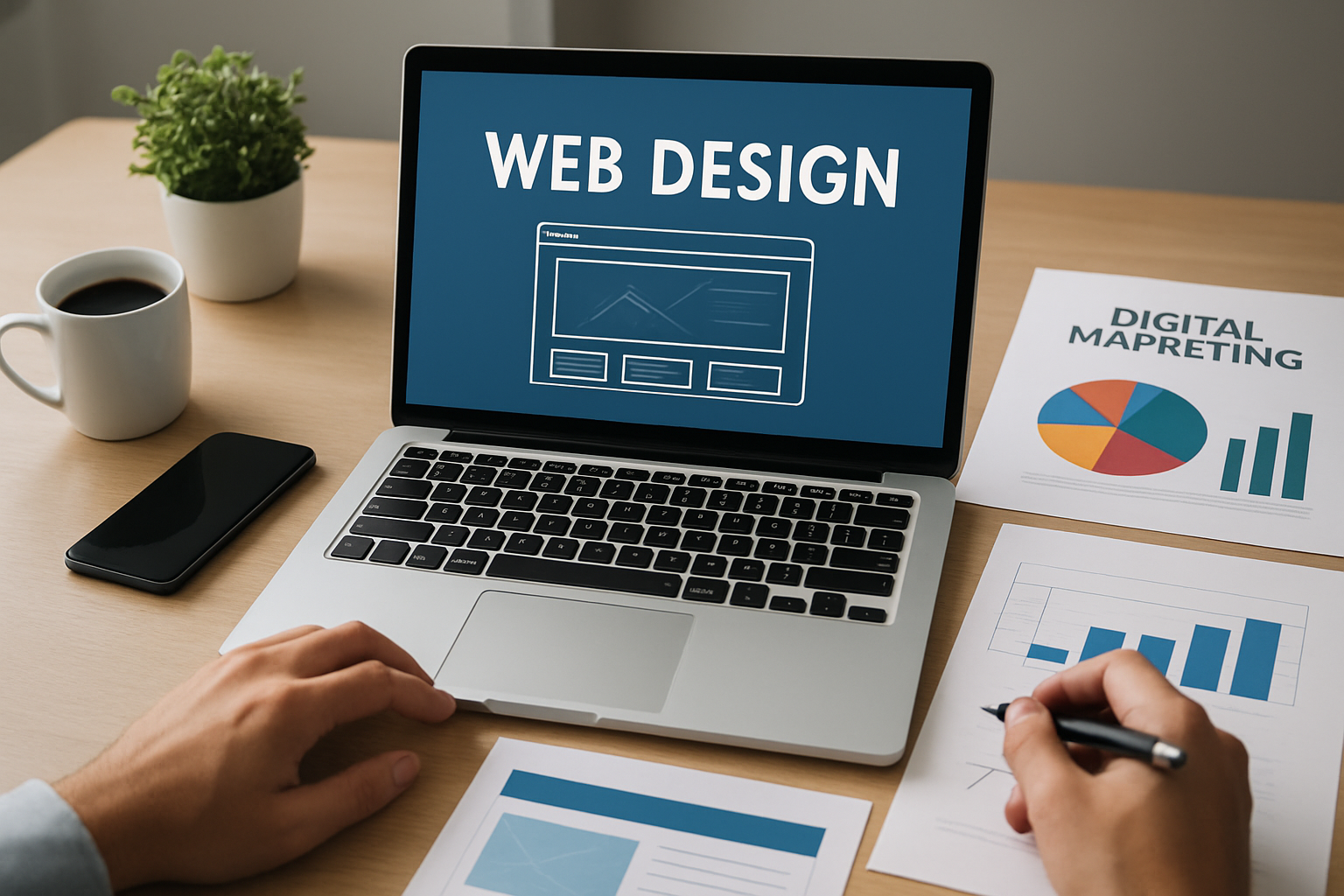 Illustration for Build a Conversion-Ready Home Base: Spot On Websites Website Packages related to digital marketing strategies