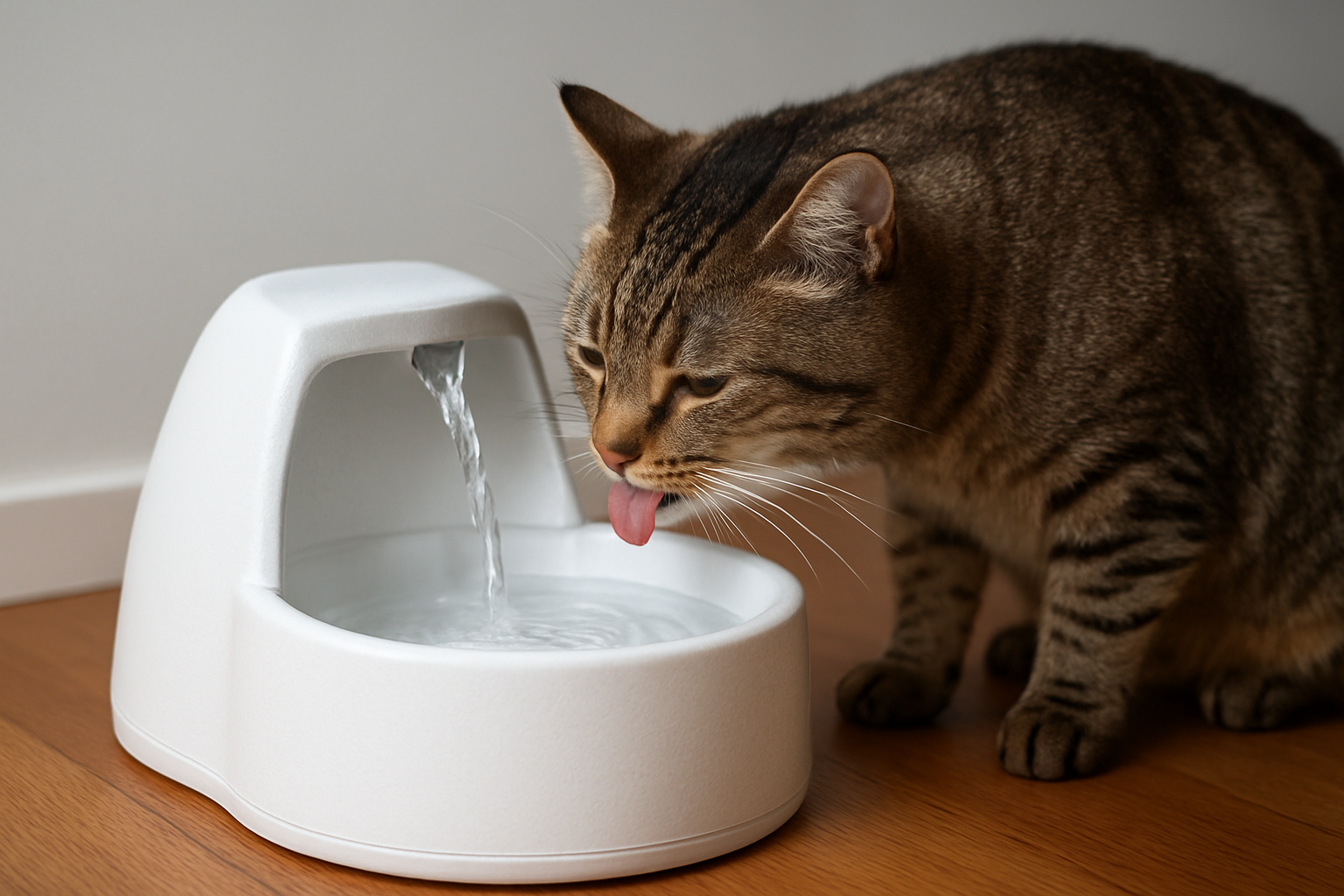 Illustration for Troubleshooting: Slime, Smells, Noise, and Cats That Just Will Not Sip related to water fountain maintenance for cats