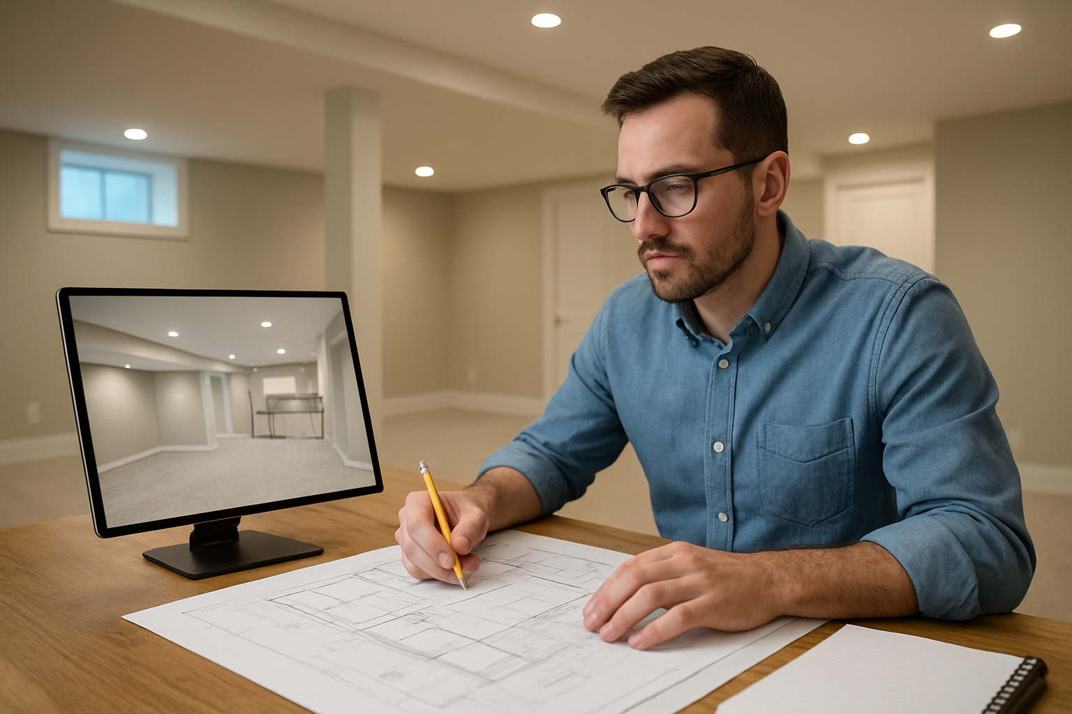 Illustration for Visualizing Success: How Design Tools De-Risk Renovations related to brock basement finishing