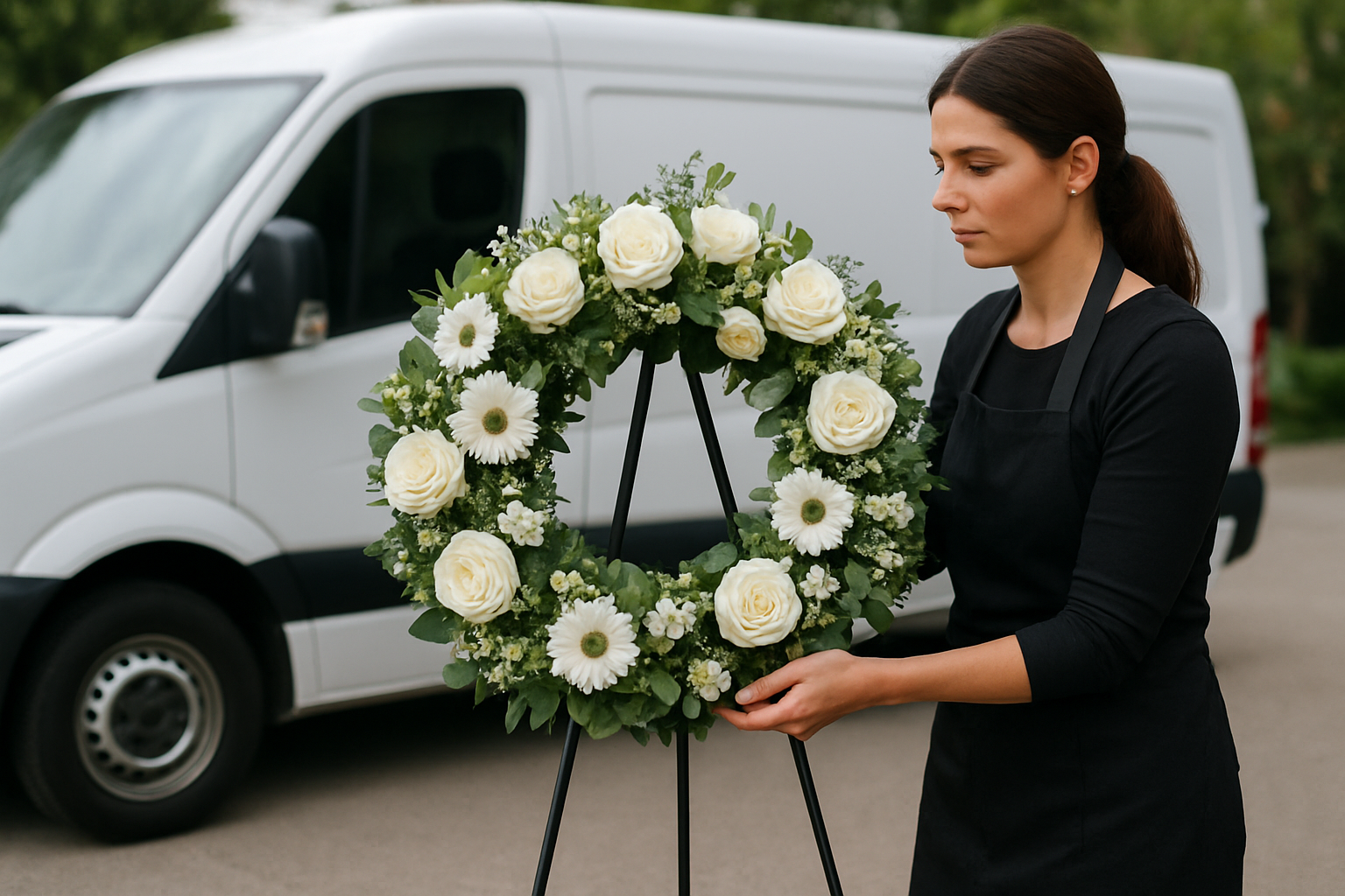 Illustration for How does same-day funeral delivery work in Perth? related to who provides funeral wreaths with same day delivery in perth