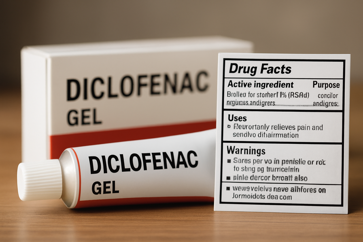Illustration for Safe Use Guide and Label Snapshot for Diclofenac Gels related to what cream helps with shoulder and hip pain