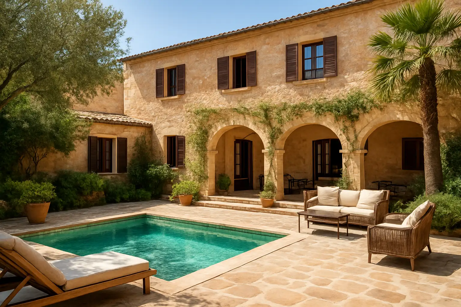 #4 Habitaciones acogedoras y patio con piscina silenciosa - casa señorial mallorquina hotel guide