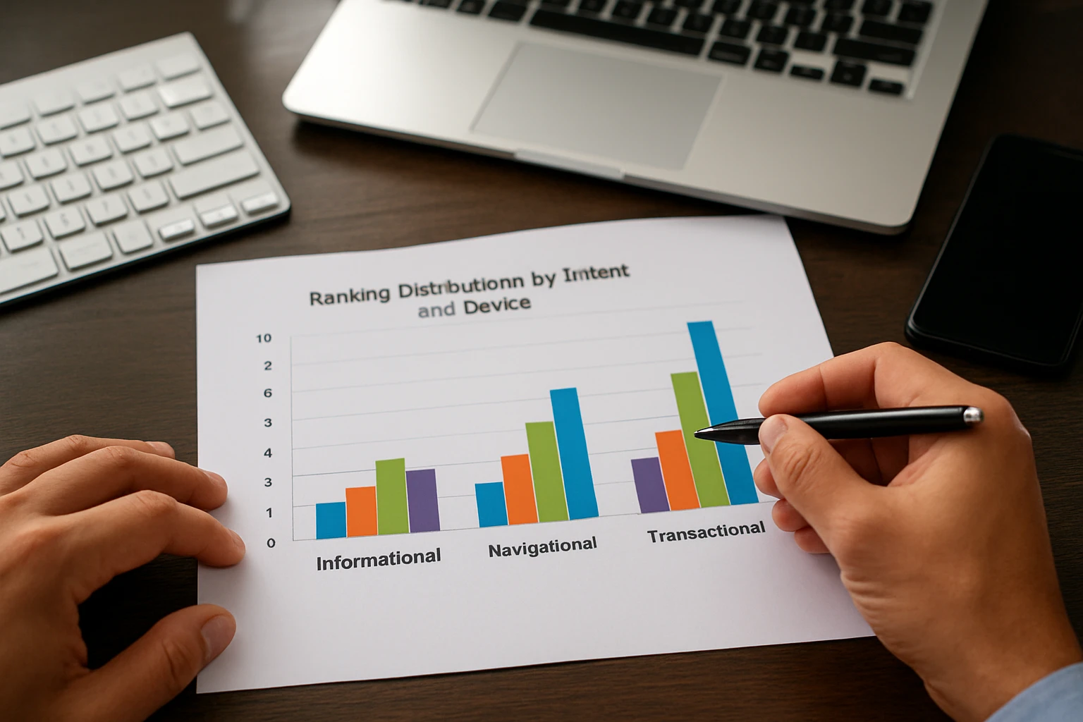 #4 Ranking Distribution by Intent and Device - keyword ranking reports guide