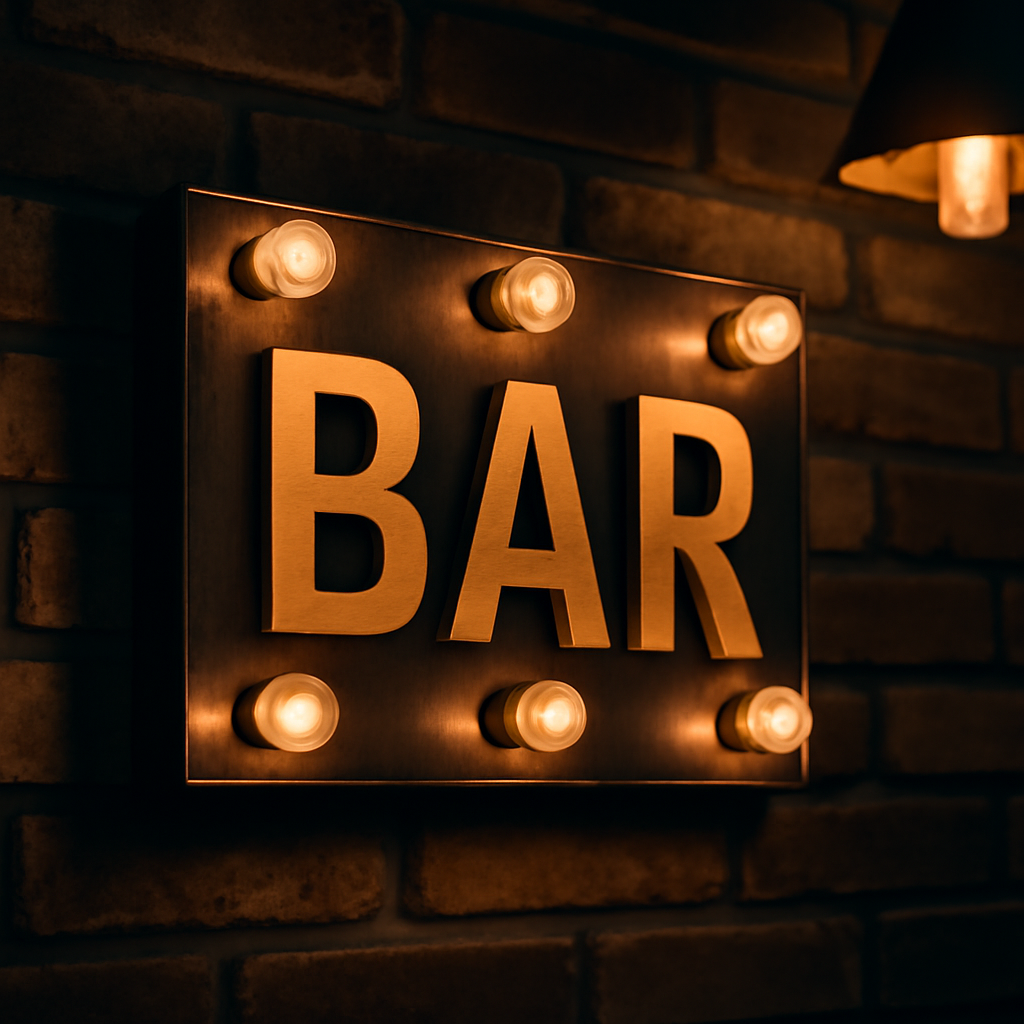 Illustration for Materials, Finishes, and Lighting: Choose What Lasts related to unique bar signs for man caves and garden sheds