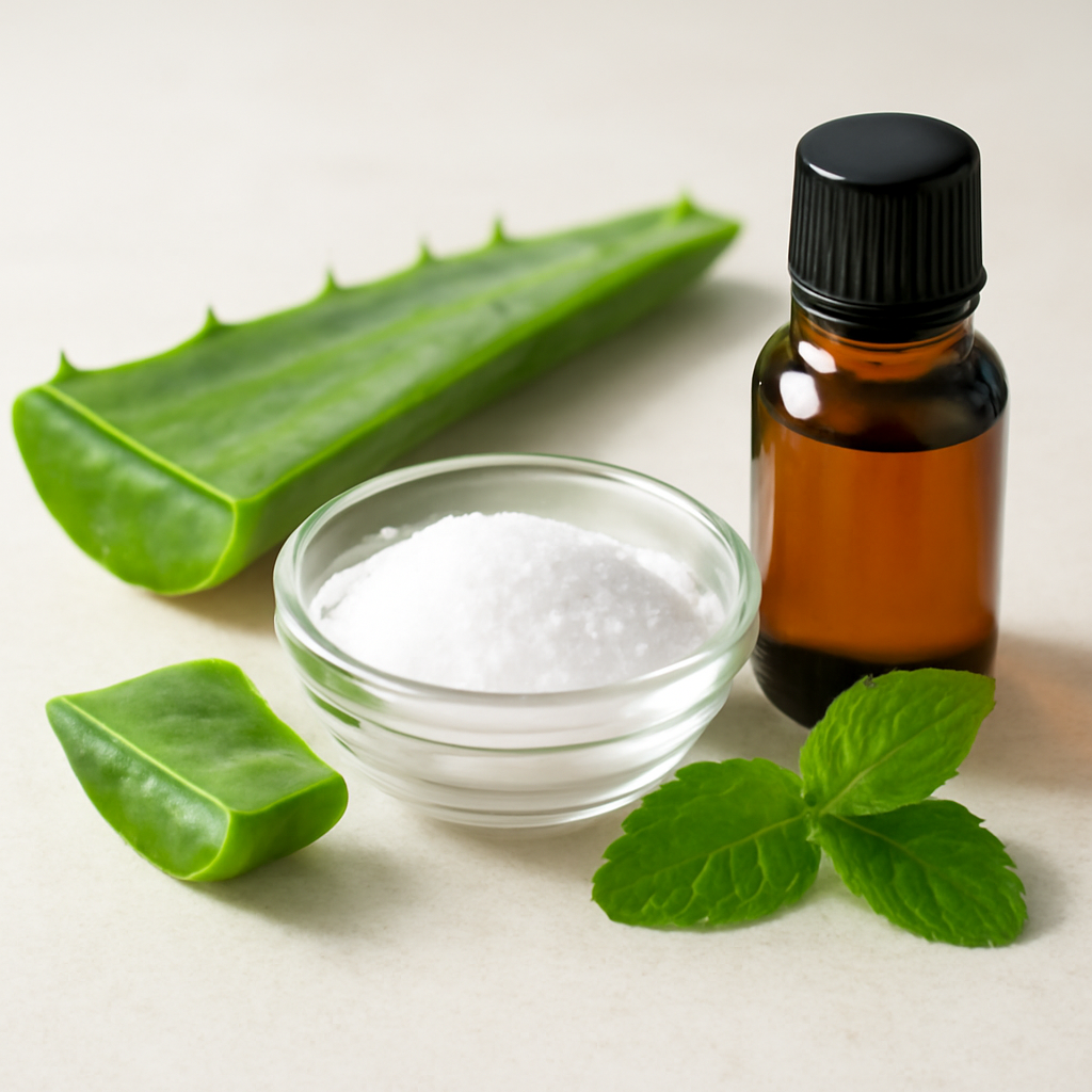 Illustration for Ingredient Spotlight: Why Aloe, Urea, and Menthol Matter Together related to safe topical relief for daily pain management