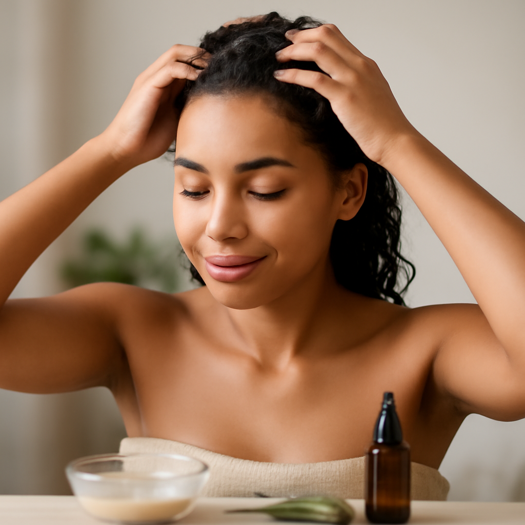 Illustration for Step-by-Step DIY (Do It Yourself) Guide: The Scalp-to-Skin Ritual related to home remedies for a glowing skin