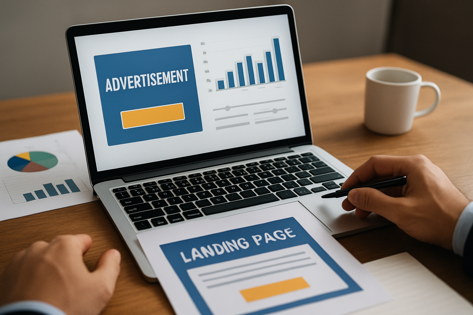 Illustration for #5 Who owns ad creative and landing pages, and how will you test them? related to pay-per-click advertising agency