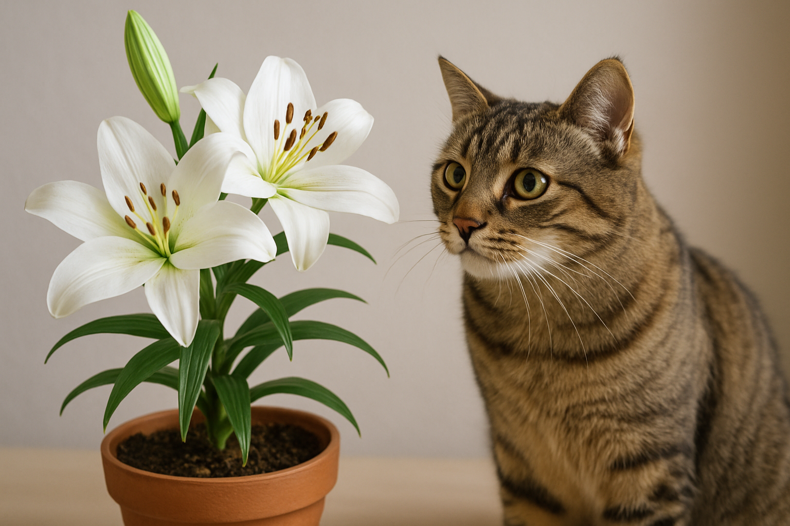 Illustration for Symptoms, Timelines, and Treatment: What Vets Do related to cats and lily plants