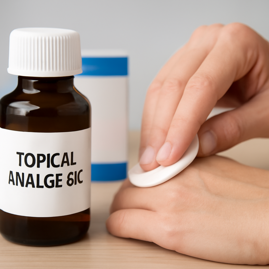 Illustration for Safety, Side Effects, and Smart Use Guide related to topical analgesic solution