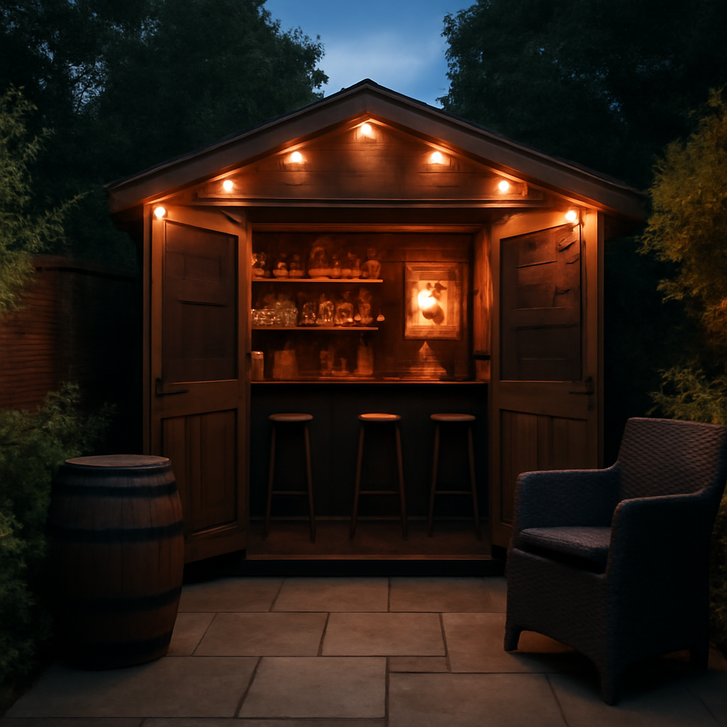 Illustration for Real-World Inspiration: From Pub Sheds to Garden Bars related to mancave décor