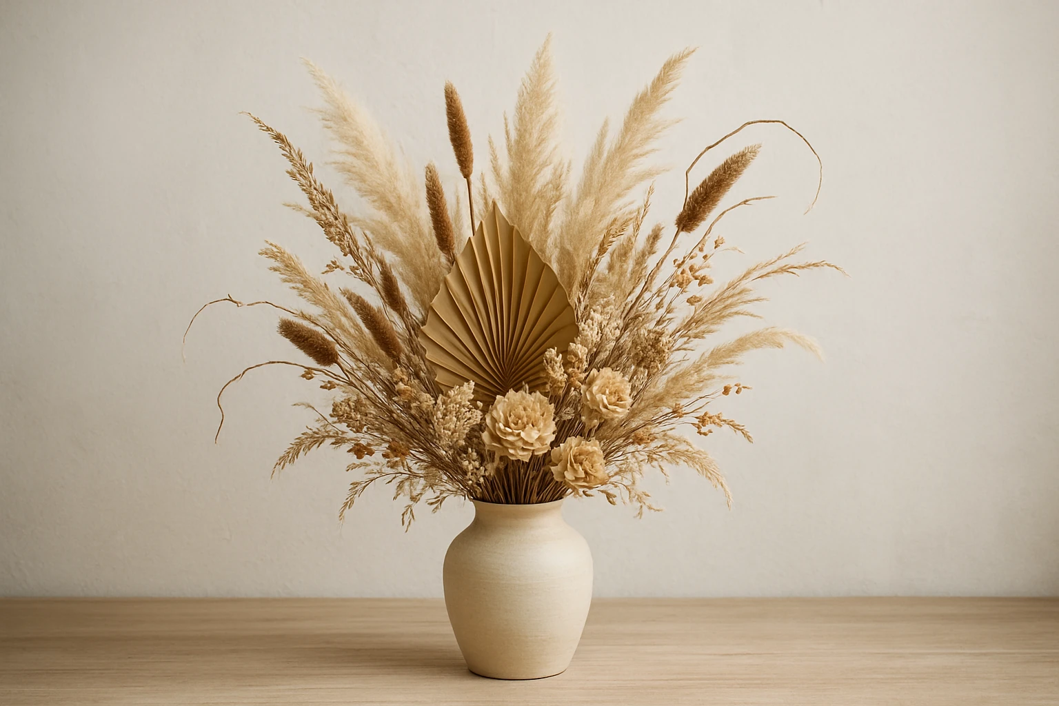 #5 Wild Dried Boho Arrangement - wedding dried flower arrangements guide