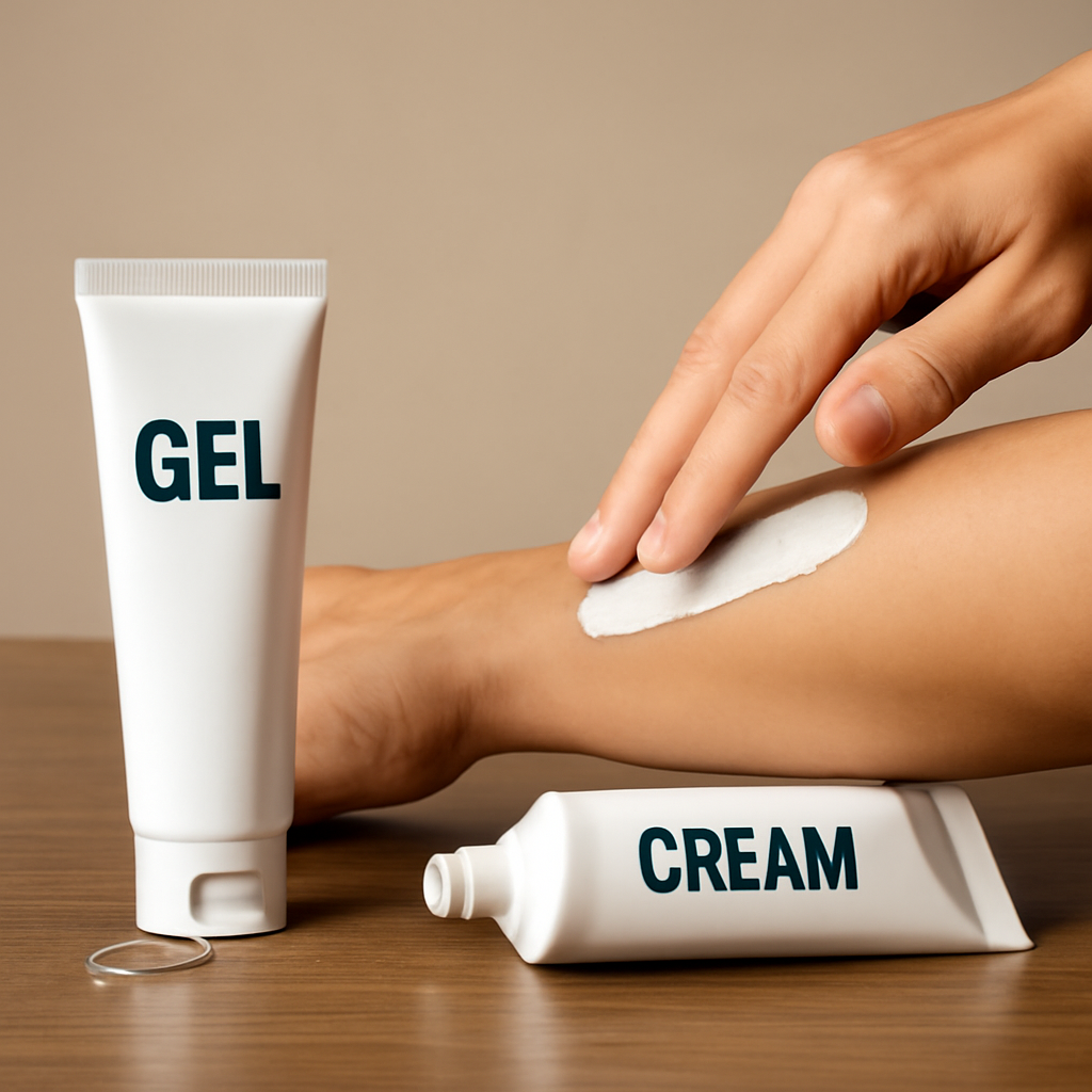 Illustration for Gel vs. Cream: When a Cream Can Feel Stronger in Real Life related to topical pain relief products