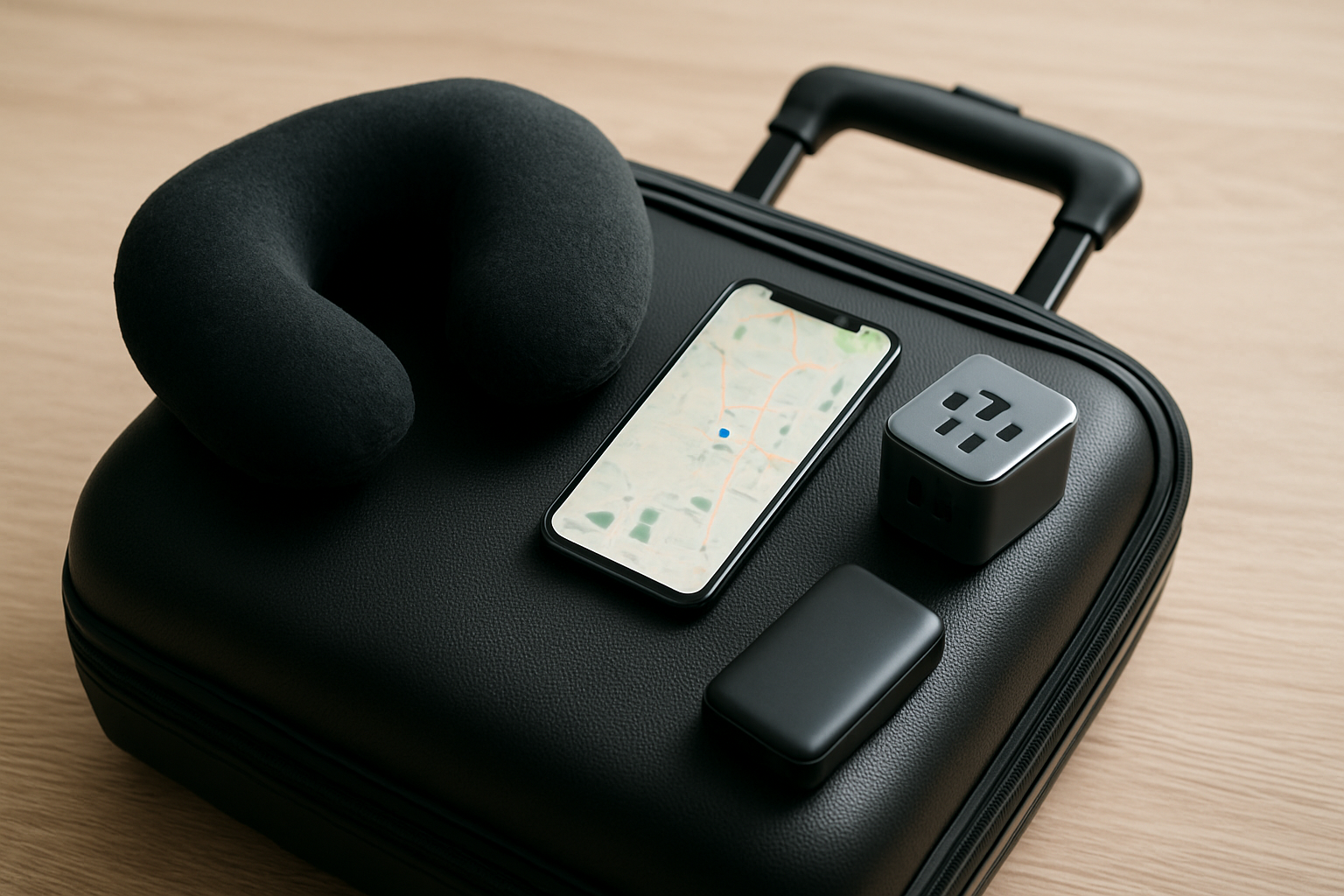 Illustration for Travel Tech That Shrinks Stress related to innovative gadgets for daily life