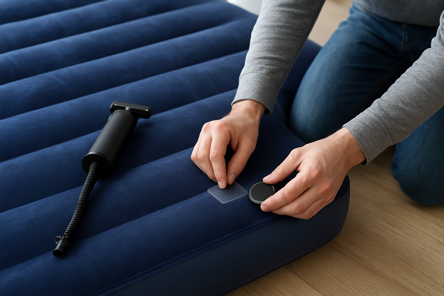 Illustration for Care, Storage, and On-the-Spot Fixes related to inflatable mattresses & air beds