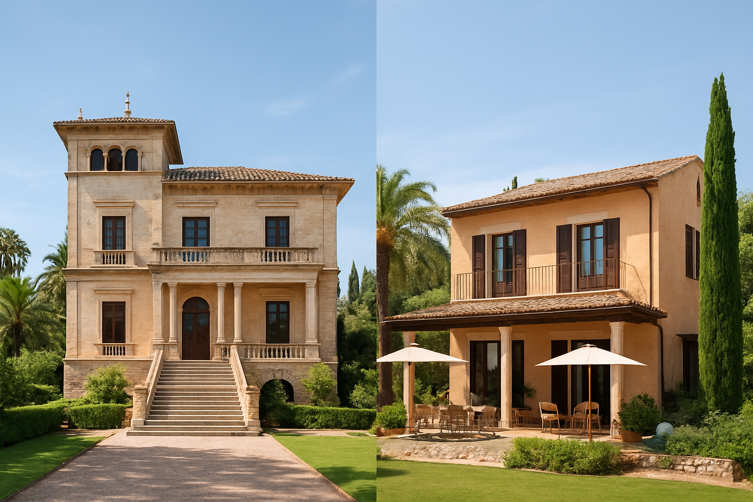Illustration für einen nützlichen Vergleich: Herrenhaus Solís im Vergleich zu einem Boutique-Aufenthalt auf Mallorca in Verbindung mit einem zum Hotel umgebauten Herrenhaus