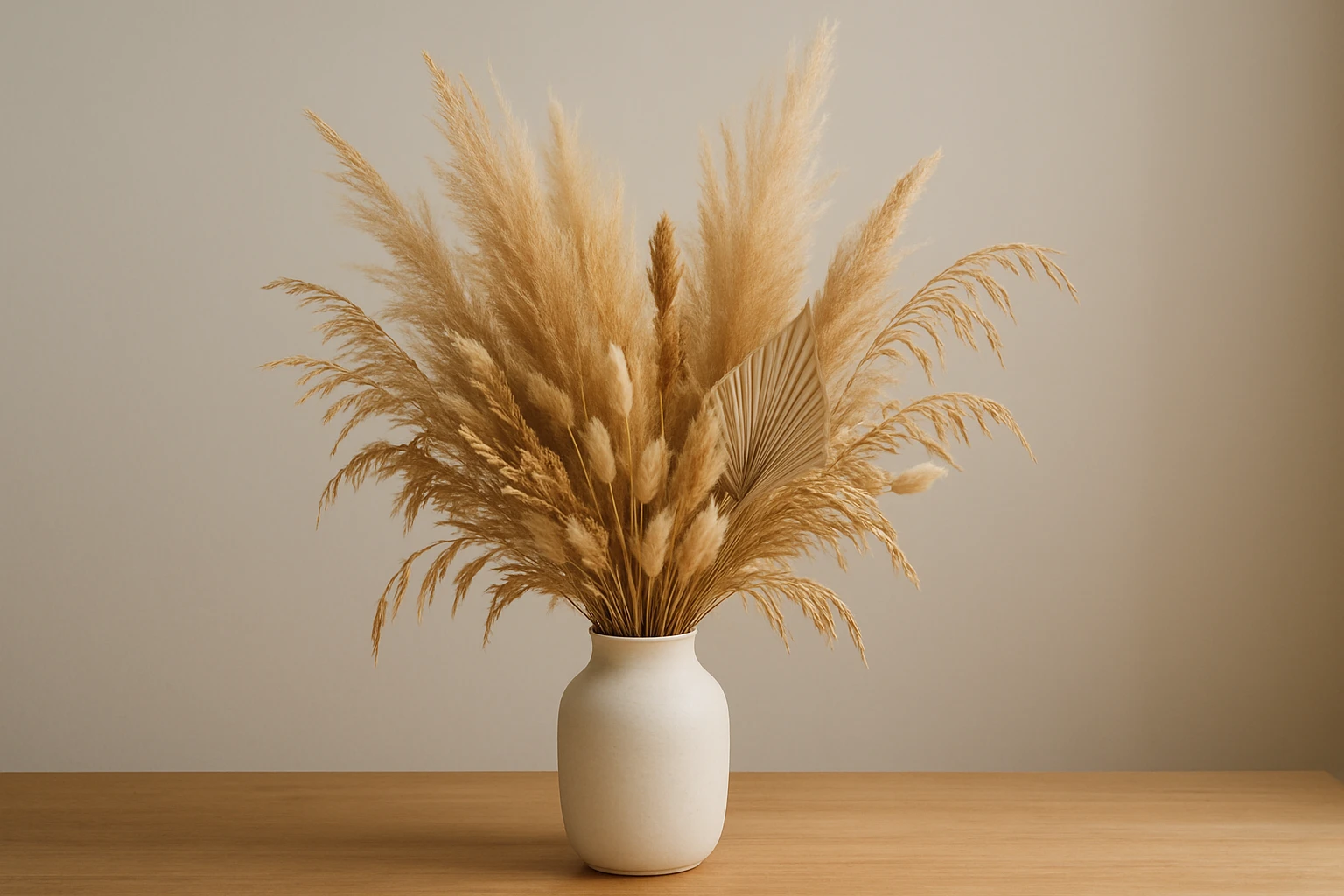 #6 Boho dried grass arrangement - large dried flower arrangements guide