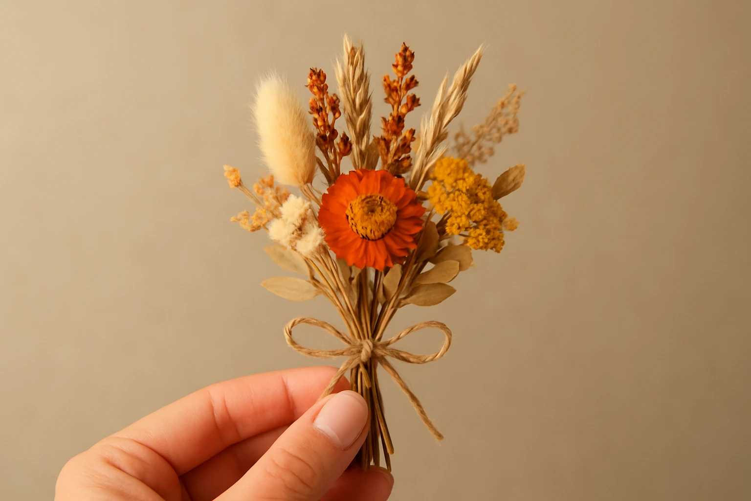 #6 Petite dried posy for heartfelt gifting - dried fall flower arrangements guide