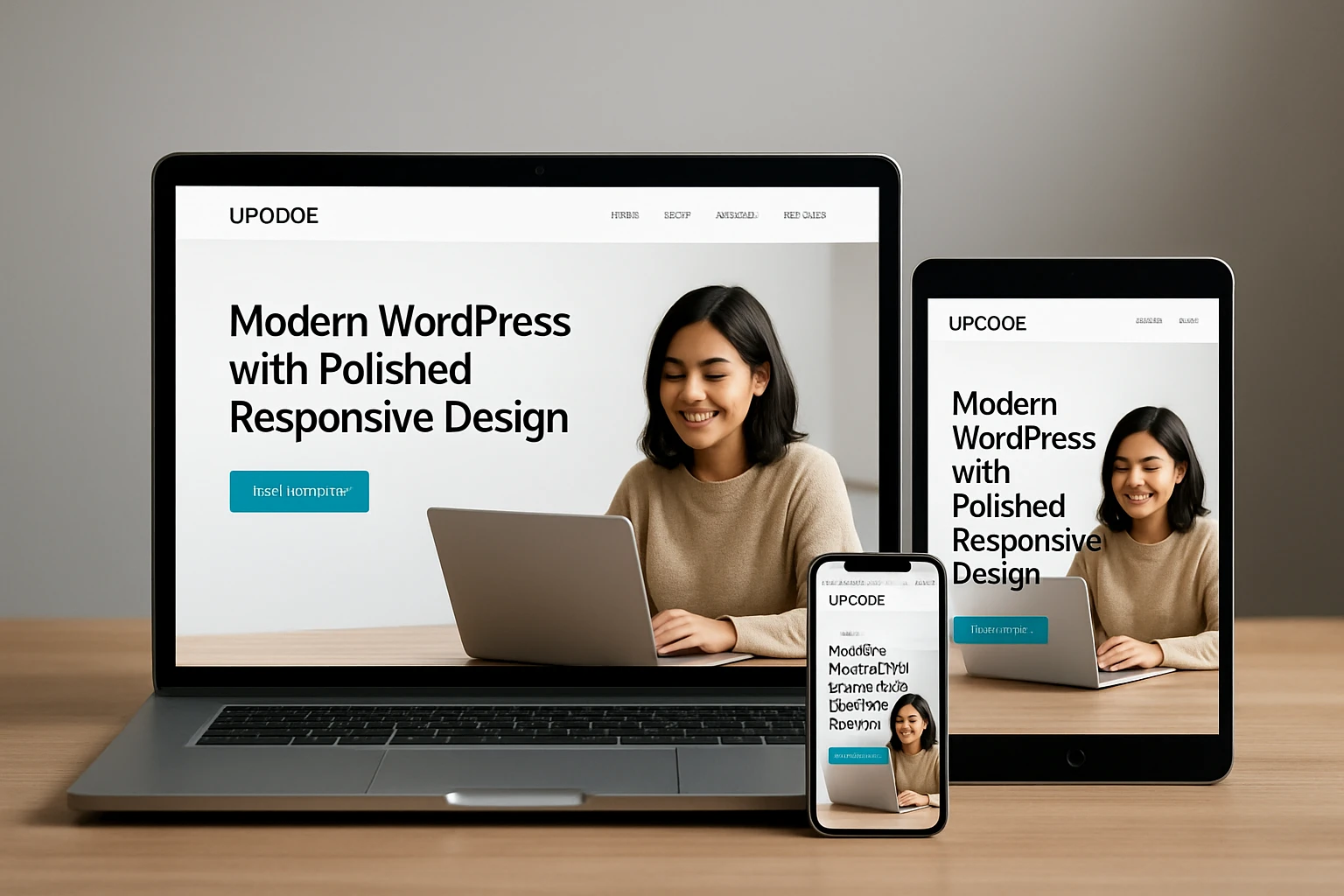 #6 UPQODE — Modern WordPress With Polished Responsive Design - responsive design web guide