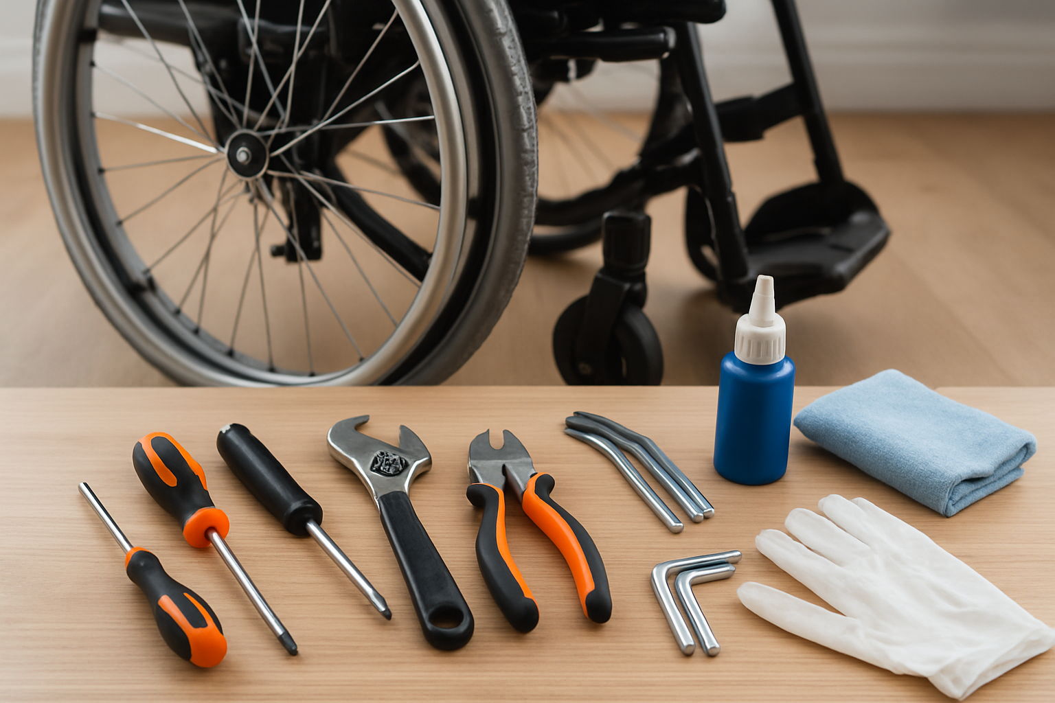 Illustration for Your Essential Toolkit and Supplies related to wheelchair maintenance tips
