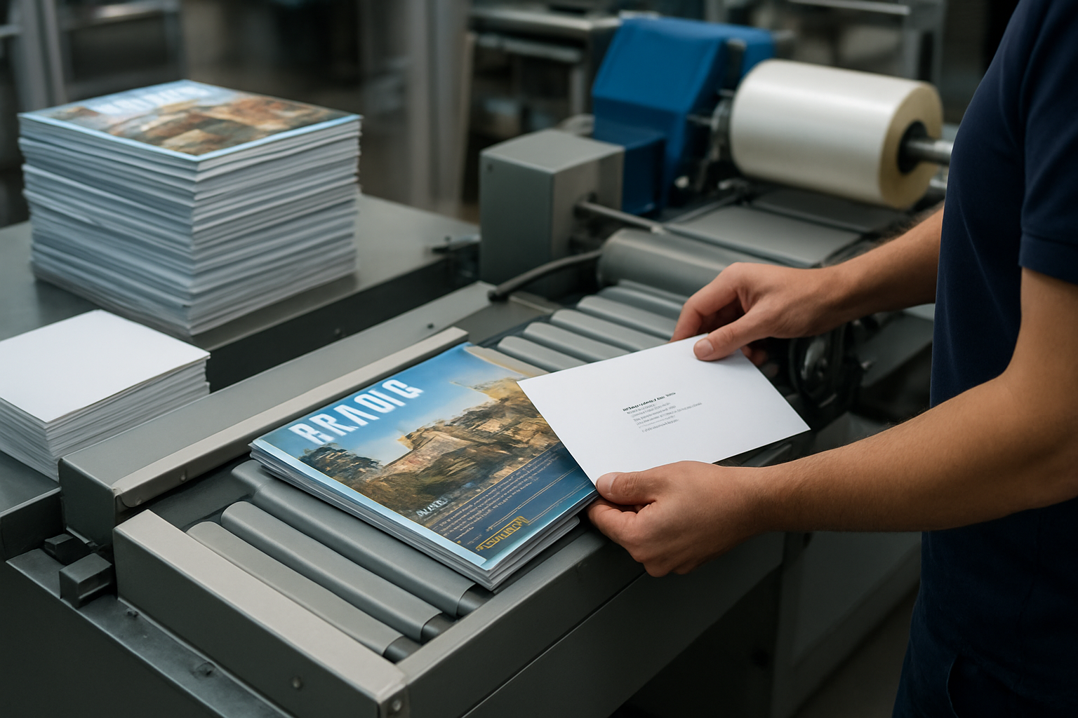 Illustration for Fulfilment and Data Workflow: Printing, Wrapping, Addressing, and Injection related to international magazine postage