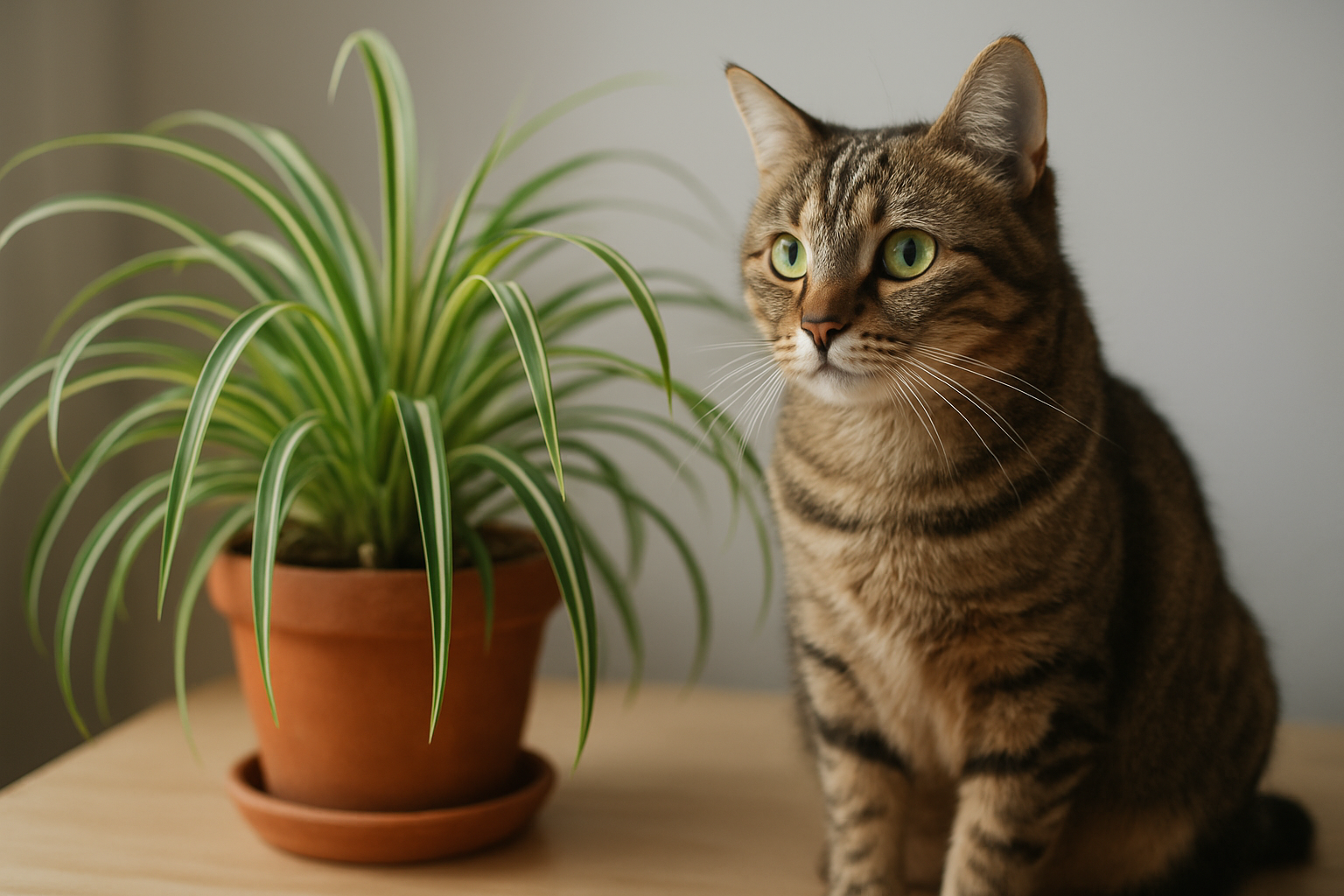 Illustration for When to Call the Veterinarian (Vet) and What to Expect related to cats and spider plants