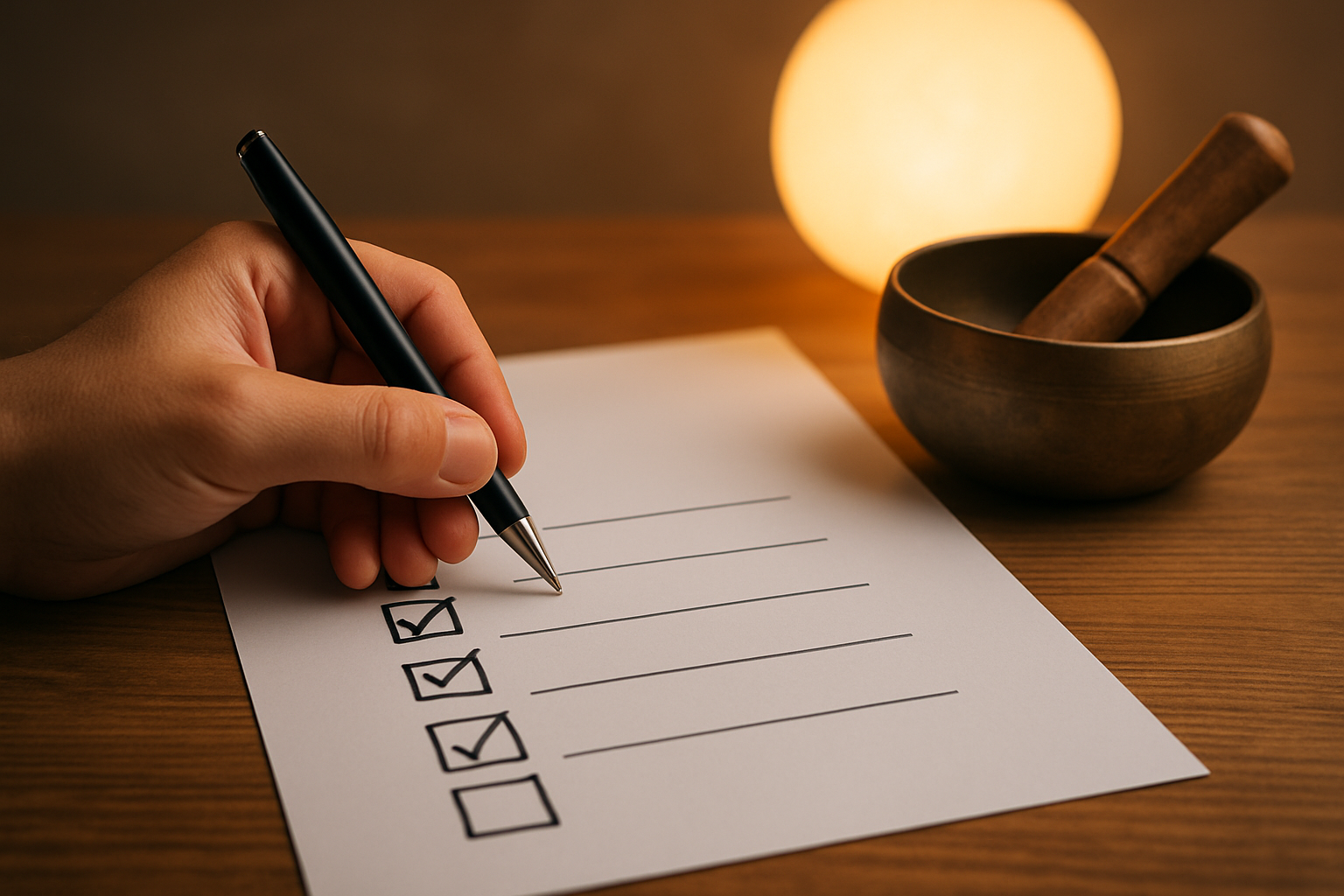 Illustration for Execution checklist related to frequencies and healing
