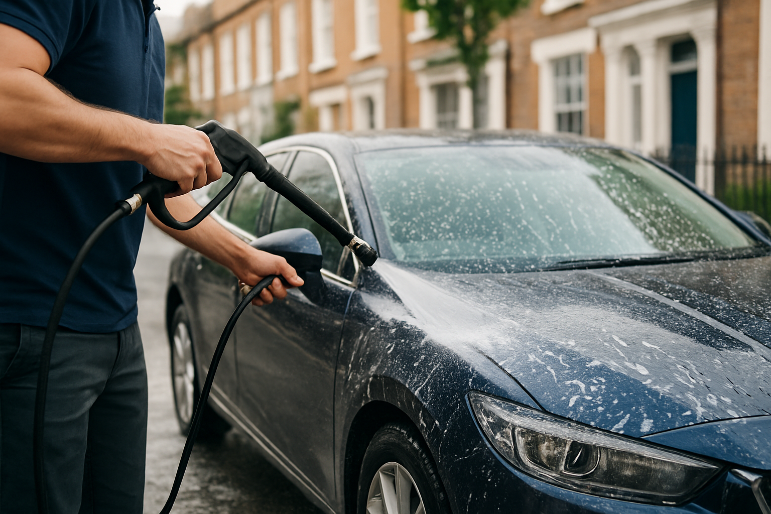 How Busy London Drivers Pick the Best Eco Mobile Car Wash Service!!! 2 Illustration for Convenience and Coverage: Booking a Doorstep Clean Across London related to mobile car wash near me london