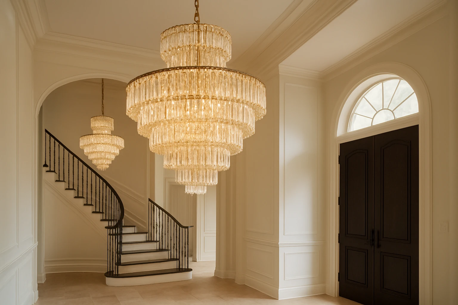 #7–#8: Foyer and multi-tier crystal chandeliers - crystal chandeliers online guide