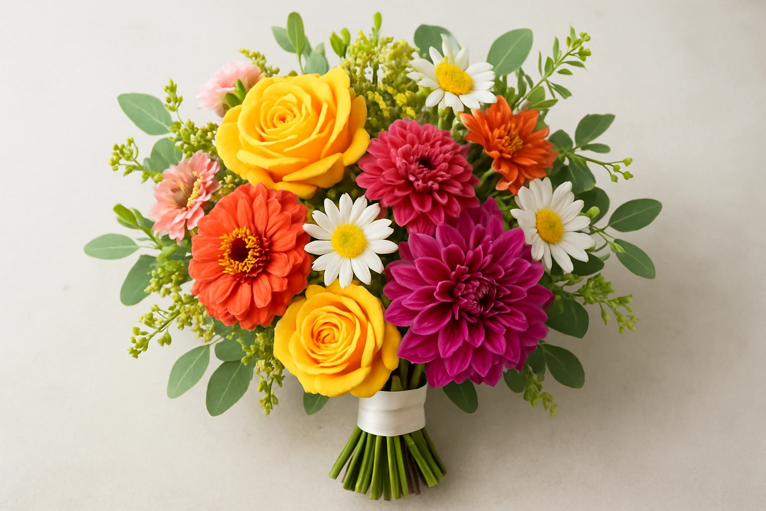 #7 Bright Seasonal Feature Bouquet - bridal bouquets fresh flower guide