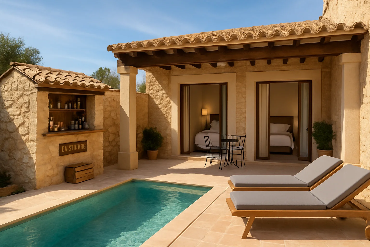 #7 Habitaciones acogedoras, patio con piscina y Honesty Bar (Bar de Honestidad) - ¿Hotel en Capdepera con wifi gratis y...