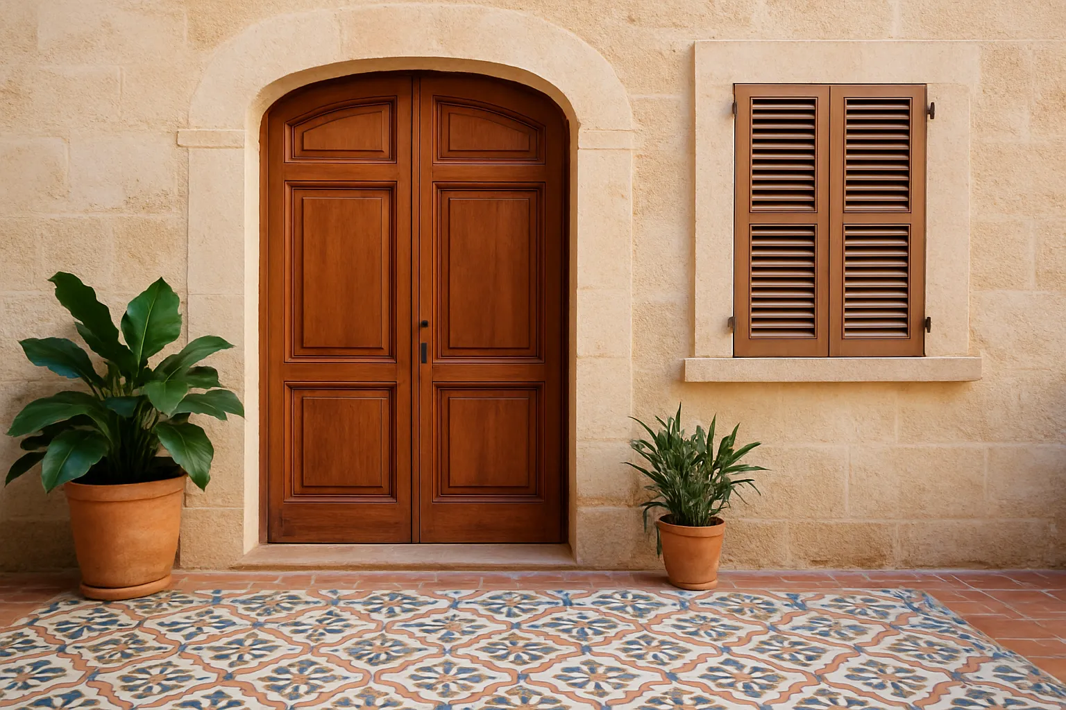 #7 Suelos hidráulicos, terracota y persianas mallorquinas - casa señorial mallorquina guide
